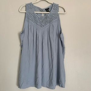 Torrid dusty blue sleeveless top